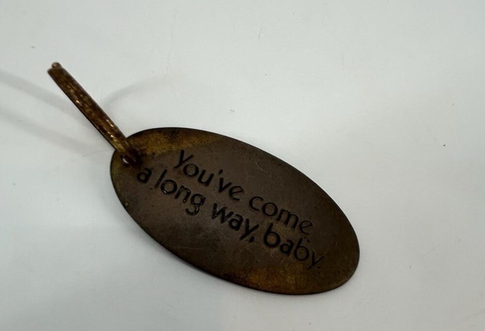 Virginia Slims Cigarettes "You've Come A Long Way, Baby" Keychain Key Ring Vtg